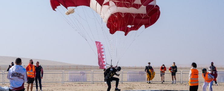 The Skydive Dubai desert Dropzone