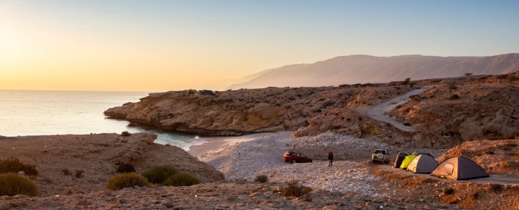 Camping on the beach near Fins