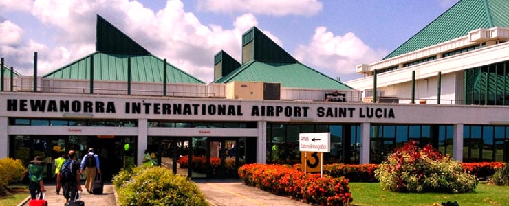 The airport in St. Lucia