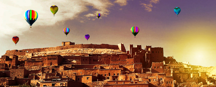 Hot Air Ballooning over Marrakech, Mo
