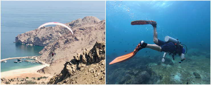Scuba diving or snorkeling at the Daymaniyat Islands