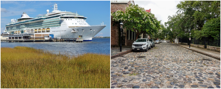cobblestone streets in charleston, south carolina