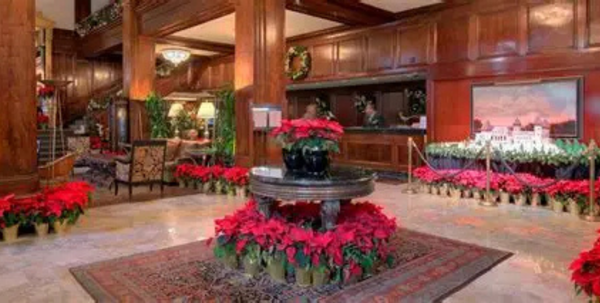Benson Hotel gingerbread display Portland