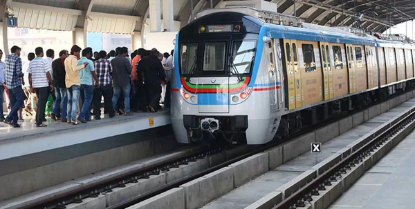 Agra Metro trial run