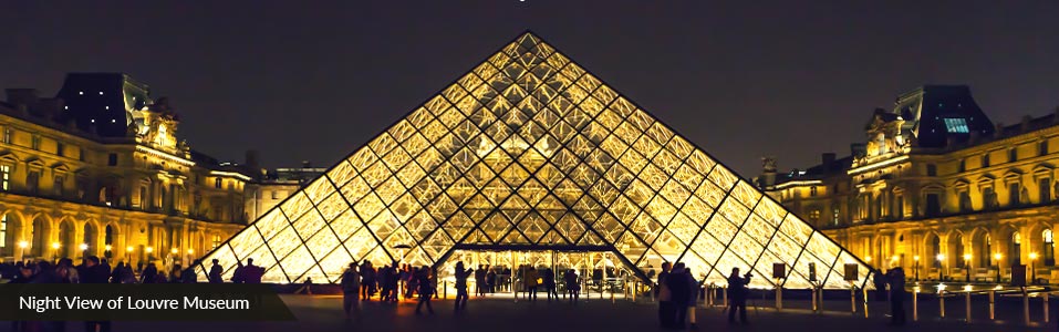 Louvre at night