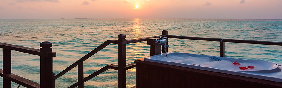 Sunset Jacuzzi Water Villa