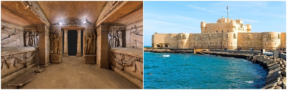 Catacombs of Kom el-Shuqqafa And Fort Qaitbey