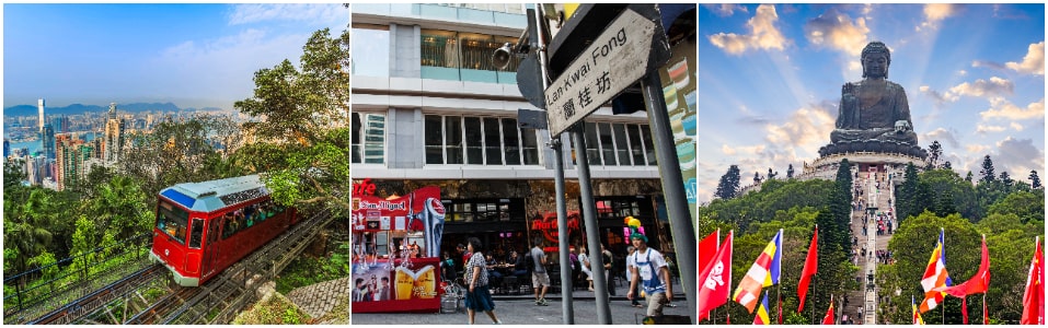 Victoria Peak, Lan Kwai Fong And Big Buddha