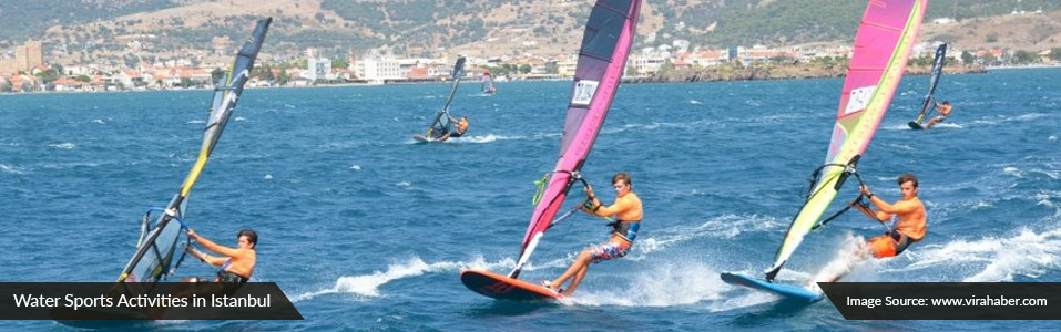 Windsurfing and Kitesurfing- over water sports activities around Istanbul