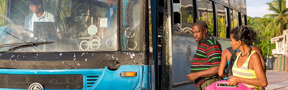 Modes of Transport - Buses services only in Mahe and Praslin Islands