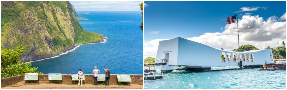 Waipio Valley And Pearl Harbor and USS Arizona Memorial