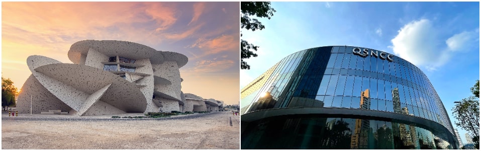 National Museum of Qatar, Qatar National Convention Centre and Falcon Souq