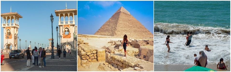 Things to do in Alexandria, Day tour to Pyramids And Water sports activities on the beach